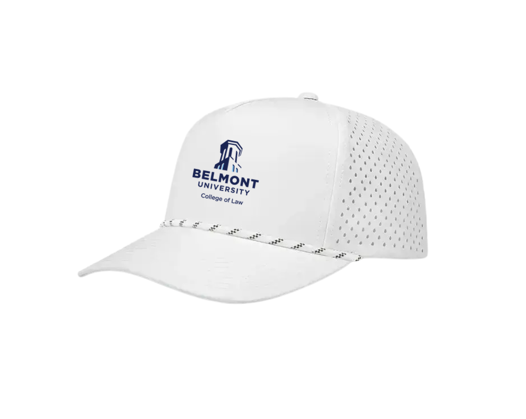 Belmont College of Law White Golf Hat