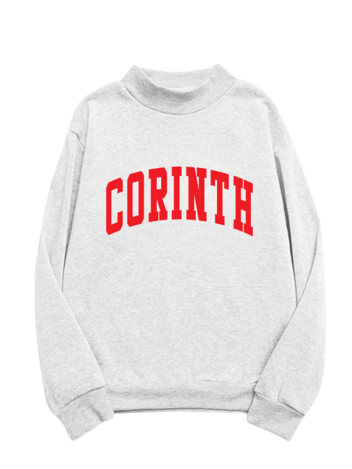 Corinth Grey Mock Neck Sweatshirt *PREORDER*