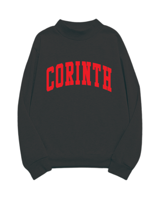 Corinth Black Mock Neck Sweatshirt *PREORDER*