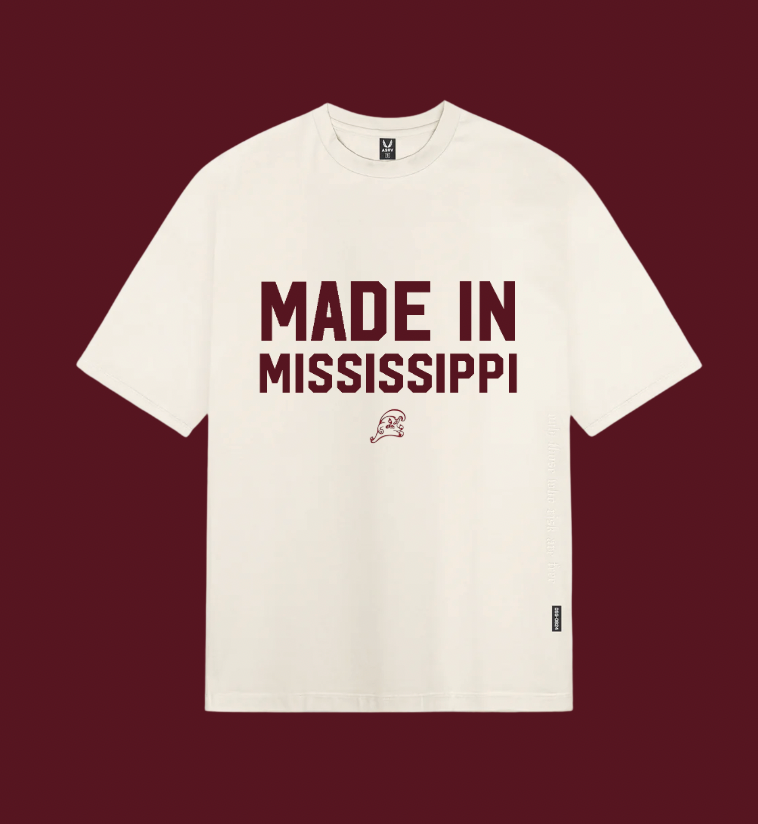 Made in Mississippi Cream Tee Shirt *PREORDER*